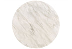 42" White and Black Wood And Faux Marble Round Counter Height Bar Table