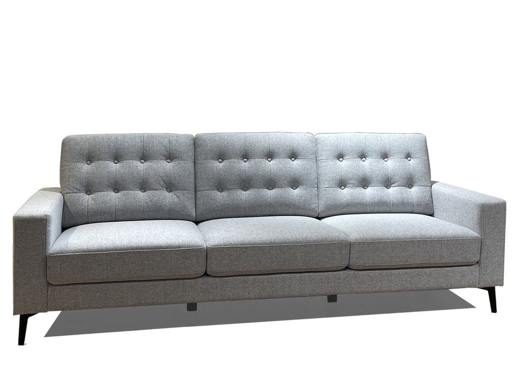 87" Gray Upholstered Sofa
