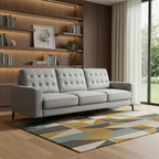 87" Gray Upholstered Sofa