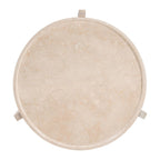 30" Natural Genuine Marble and Marble Round Coffee Table