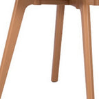 Set of Four White and Natural Heavy Duty Plastic Dining Side Chairs