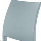 Set of Four Blue Heavy Duty Plastic Outdoor Stacking Dining Chairs