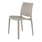 Set of Four Blue Heavy Duty Plastic Outdoor Stacking Dining Chairs