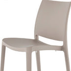 Set of Four Blue Heavy Duty Plastic Outdoor Stacking Dining Chairs