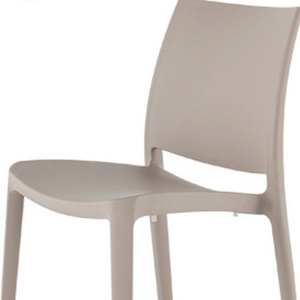 Set of Four Blue Heavy Duty Plastic Outdoor Stacking Dining Chairs
