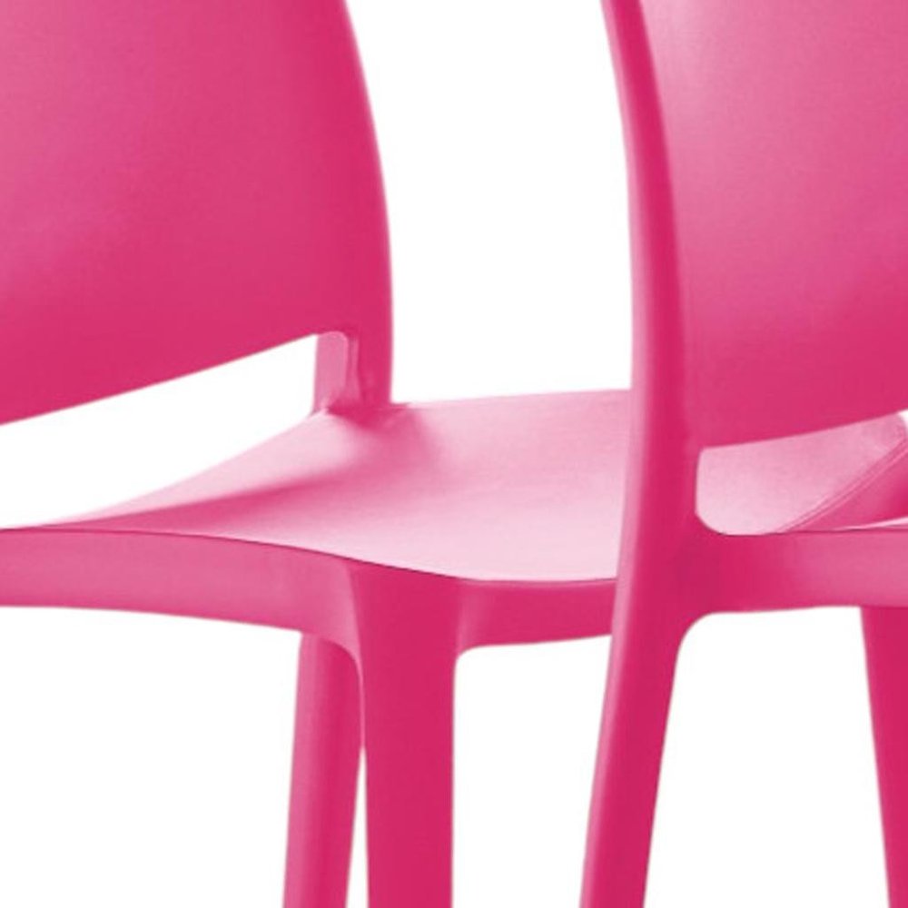 Set of Four Blue Heavy Duty Plastic Outdoor Stacking Dining Chairs