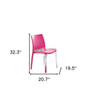 Set of Four Blue Heavy Duty Plastic Outdoor Stacking Dining Chairs