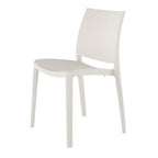 Set of Four Blue Heavy Duty Plastic Outdoor Stacking Dining Chairs