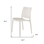 Set of Four Blue Heavy Duty Plastic Outdoor Stacking Dining Chairs