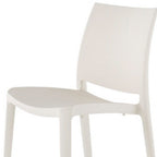 Set of Four Blue Heavy Duty Plastic Outdoor Stacking Dining Chairs