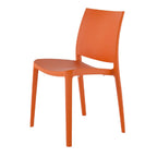 Set of Four Blue Heavy Duty Plastic Outdoor Stacking Dining Chairs