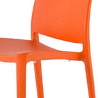 Set of Four Blue Heavy Duty Plastic Outdoor Stacking Dining Chairs