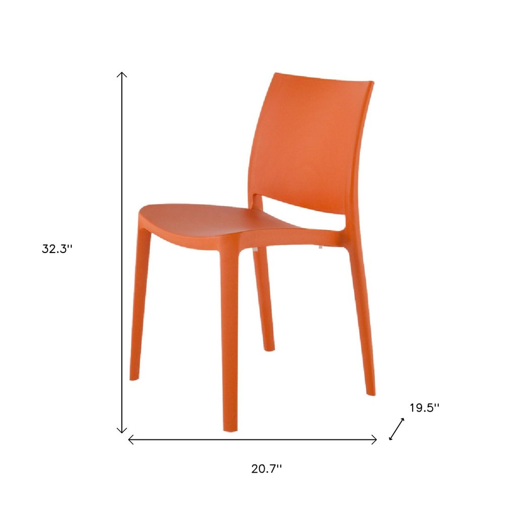 Set of Four Blue Heavy Duty Plastic Outdoor Stacking Dining Chairs