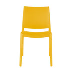 Set of Four Blue Heavy Duty Plastic Outdoor Stacking Dining Chairs
