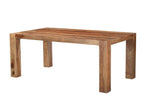 75" Brown Solid Wood Dining Table