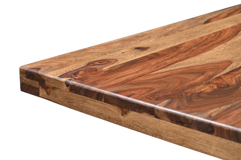 75" Brown Solid Wood Pedestal Base Dining Table