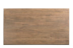 96" Brown Solid Wood Double Pedestal Base Dining Table