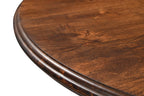 48" Brown Solid Wood Pedestal Base Round Top Dining Table