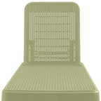 75" Sage Heavy Duty Plastic Outdoor Stacking Chaise Lounge