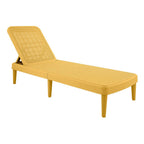 75" Gold Heavy Duty Plastic Outdoor Stacking Chaise Lounge