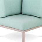 31" Sea Green Heavy Duty Plastic Outdoor Modular with Sea Green Cushion