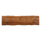 68" Brown Solid Wood Live Edge Dining Bench