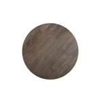 36" Brown Solid Wood Round Cross Legs Coffee Table