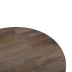 36" Brown Solid Wood Round Cross Legs Coffee Table