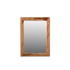 44" Dark Brown Solid Wood Framed Accent Mirror