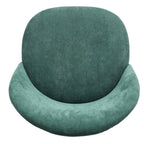 Set of Two Green and Black Upholstered Fabric Dining Side Chairs