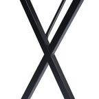 39" Black Wood and Metal X-Shape Computer Desk