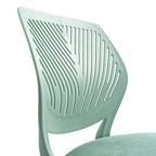 Teal and White Adjustable Height Swivel Rolling Office Chair