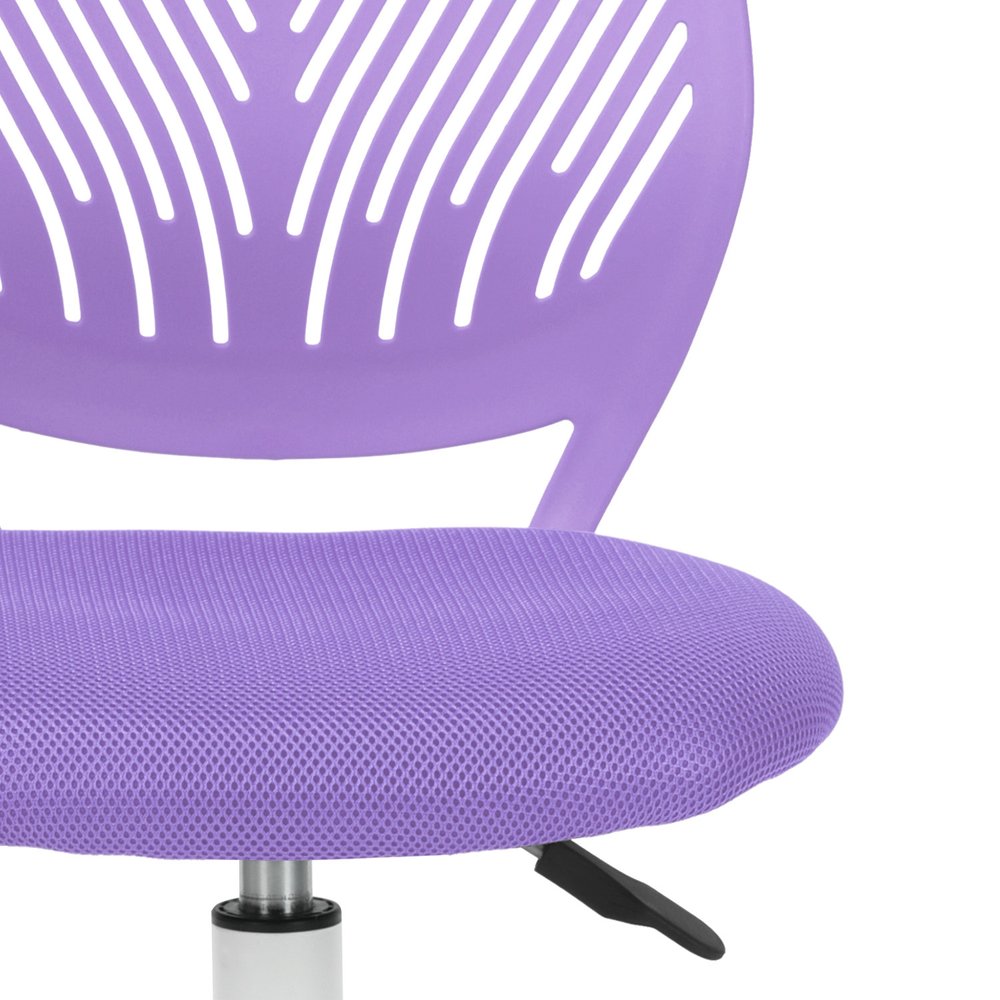 Pink and White Adjustable Height Swivel Rolling Office Chair