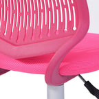 Purple and White Adjustable Height Swivel Rolling Office Chair