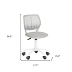Gray and Black Adjustable Height Swivel Rolling Office Chair