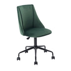 Green and Black Adjustable Height Swivel Rolling Office Chair