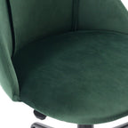 Green and Black Adjustable Height Swivel Rolling Office Chair