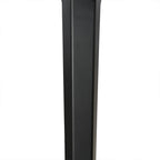 63" Dark Brown and Black Wood and Steel Dining Table