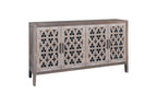 65" Charcoal Distressed Wood Sideboard with Four Doors