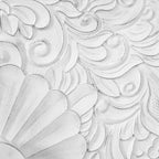 68" Black and White Distressed Carved Floral Sideboard with Four Doors