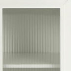 60" Teal Blue Ribbed Texture Sideboard with Four Doors