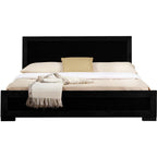 Two Piece Black Solid and Manufactured Wood Bedroom Set