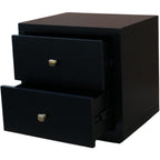 Two Piece Black Solid and Manufactured Wood Bedroom Set