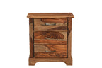 Three Piece Brown Solid Wood Bedroom Set