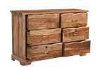 Three Piece Brown Solid Wood Bedroom Set