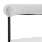 Set of Two Gray And Black Upholstered Polyester Open Back Dining Side Chairs