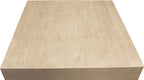 48" Natural Solid Wood Square Distressed Solid Coffee Table