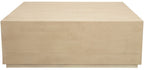 48" Natural Solid Wood Square Distressed Solid Coffee Table