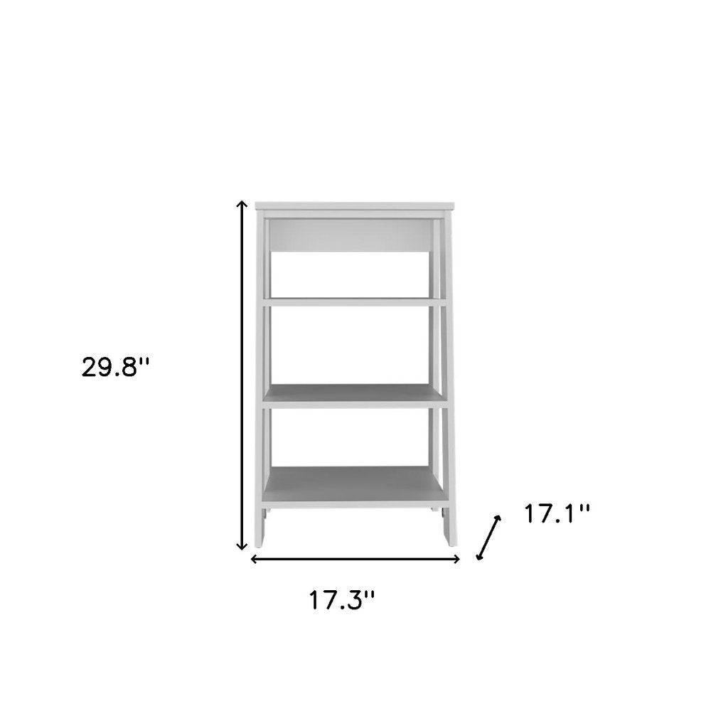 17" White Wood Bathroom Shelves