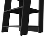 17" Black Wood Freestanding Bathroom Shelf
